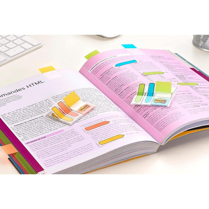 Post-it® Index Strong Ablagetabs, Mini, Blau, Violett, Rosa und Gelb, 15.8 mm x 38.1 mm, 40 Haftstreifen/Spender, 1 Spender/Packung | 1 Stück