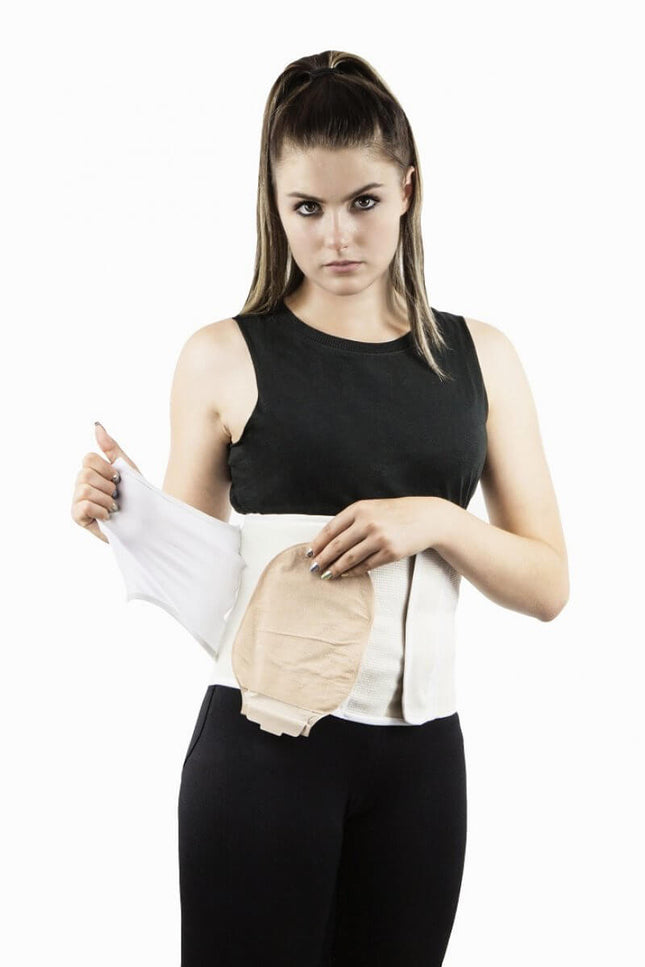 Stoma-Bauchbandage mit flexiblem Halt und hohem Tragekomfort
