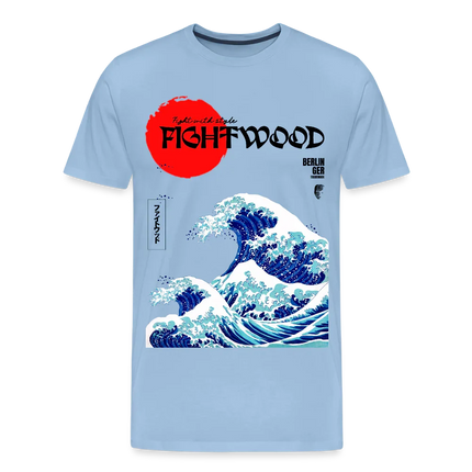 Fightwood® Fightwithstyle Big Waves Premium T-Shirt für Männer – Nachhaltig & Fair
