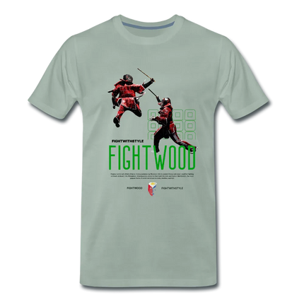 Fightwood Premium T-Shirt – Escrima | Kali | Arnis – Männer Shirt in Hell