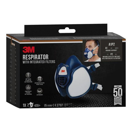 3M™ Atemschutzmaske mit integrierten Filtern