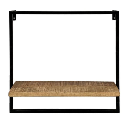 Hängeregal - Wandregal - Bücher Regal 50x50x25 cm - Dock - Metall-Gestell schwarz