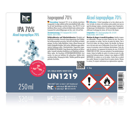 250 ml Höfer Chemie® Isopropanol 70% in Sprühflaschen