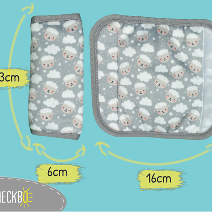 Baby Gurtschutz Schafe mit Wolken