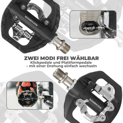 2 - in - 1 SPD - Klickpedale & Plattformpedale 9/16" (Fahrradpedale) kaufen bei Linkreich – Jetzt entdecken!
