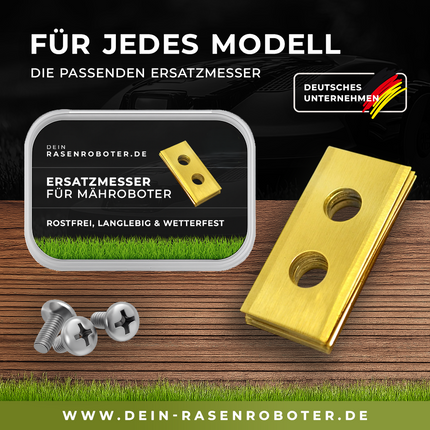 18x Titan 2-Loch Messer für ECOVACS GOAT G1-1600 | 36mm