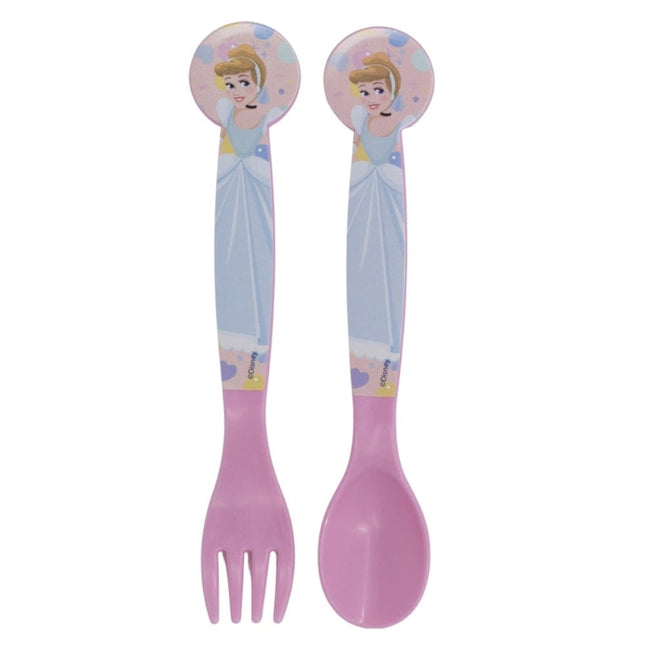 Cinderella Prinzessin Plastik Besteck Set - 2 Teile