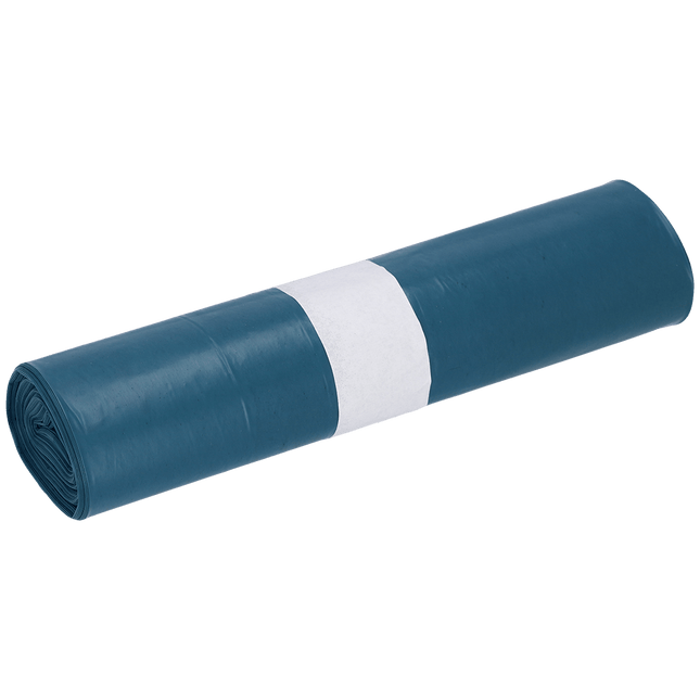 DEISS Müllbeutel aus Recycling-LDPE 35 l - blau | Rolle (25 Stück)