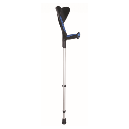 Moderne Unterarmgehstütze Advance – ergonomisch & leicht (0,51 kg), höhenverstellbar (77–98 cm), belastbar bis 140 kg, bi-injiziert mit Elastomergriff & rutschfester Spitze.