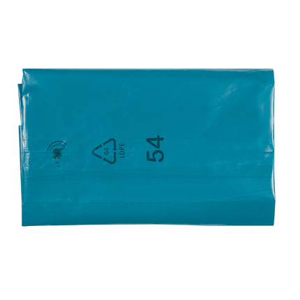 DEISS Abfallsäcke aus Recycling-LDPE geeignet für 240 l Behälter - blauer Engel - blau | Karton (200 Rollen)
