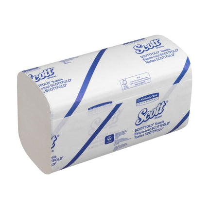 Scott® SCOTTFOLD* Handtücher - gefaltet / Weiß /Mittel - 25 Clips  x 175 Sheets | Karton (25 Päckchen)