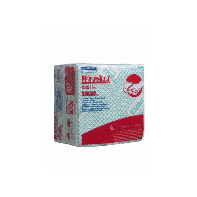 WypAll® X80 Plus Critical Clean - Viertelgefaltet / Grün - 8 Bags  x 30 Sheets | Karton (8 Beutel)