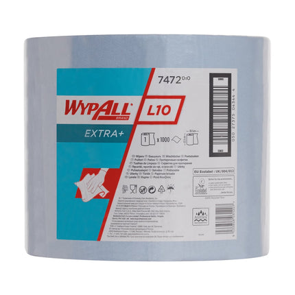 WypAll® L10 EXTRA+ Wischtücher - Großrolle / 38.00 cm x 23.50 cm