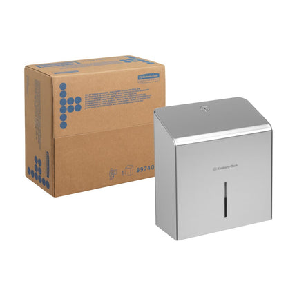 Kimberly-Clark Professional™ Toilet Tissue Spender - Mini Jumbo / Edelstahl - 1 Dispenser | Karton (1 Spender)