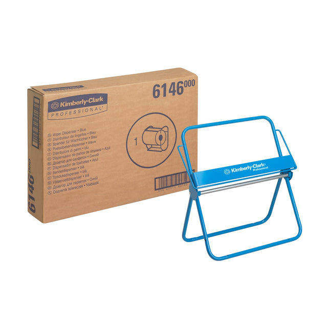 Kimberly-Clark Professional™ Wandhalter für Wischtuchrollen - Großrolle / Blau - 1 Dispenser | Karton (1 Spender)