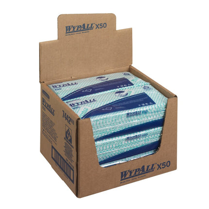 WypAll® X50 Critical Clean - Interfold / Grün - 6 Bags  x 50 Sheets | Karton (6 Beutel)