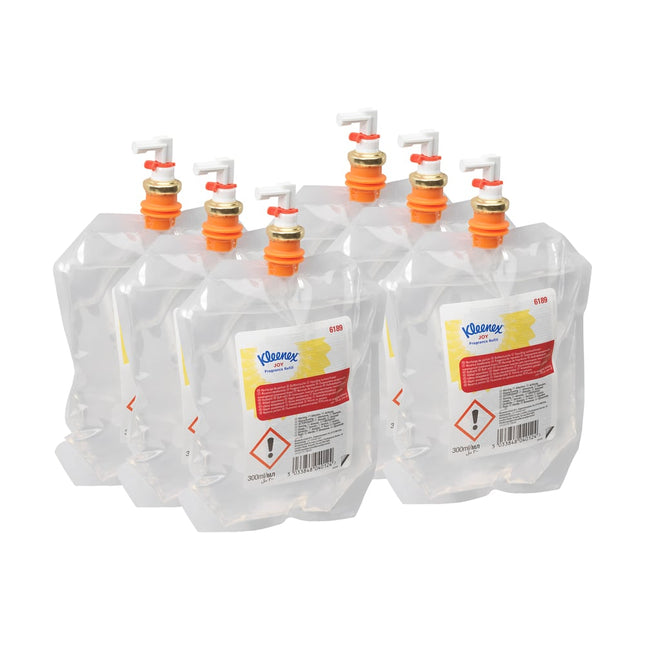 Kleenex® Duft Joy - Nachfüllpack / Transparent /300 ml - 6 Cassettes | Karton (6 Flaschen)
