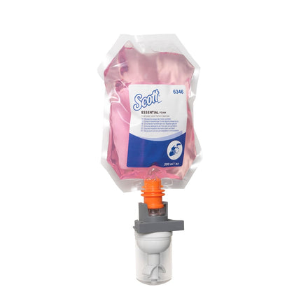 Scott® ESSENTIAL™ Schaumseife für die tägliche Verwendung - Kassette / Rosa /200ml - 12 Cassettes | Karton (12 Spenderbeutel)