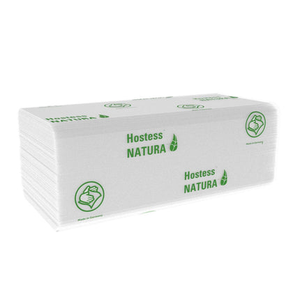 Hostess™ NATURA™ Handtücher - C-Falzung / Weiß /M - 20 Clips  x 140 Sheets | Karton (20 Päckchen)