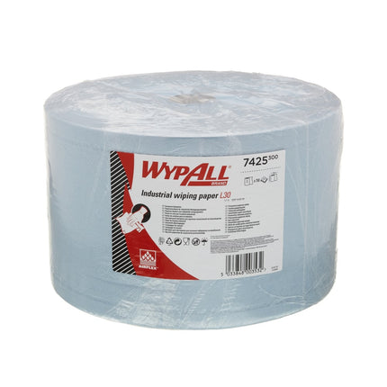 WypAll® L30 Papierwischtuch für industrielle Reinigungsaufgaben - Großrolle / Blau - 1 Roll  x 750 Sheets | Karton (1 Rolle)
