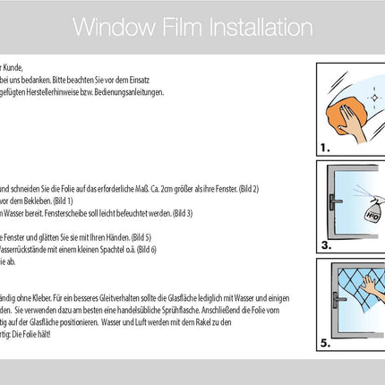Fensterfolie selbsthaftend Sichtschutzfolie Anti-UV statische Haftung Folie selbstklebend 201916000