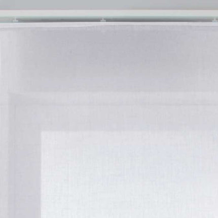 Schiebegardine »Nizza« Baumwoll-Voile Halbvoile Transparent Flächenvorhang mit Paneelwagen und Beschwerungsstange 2019032