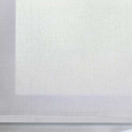 2er Set Schiebegardinen »Nizza« Baumwoll-Voile Halbvoile Transparent Flächenvorhang mit Paneelwagen und Beschwerungsstange 2019032-2