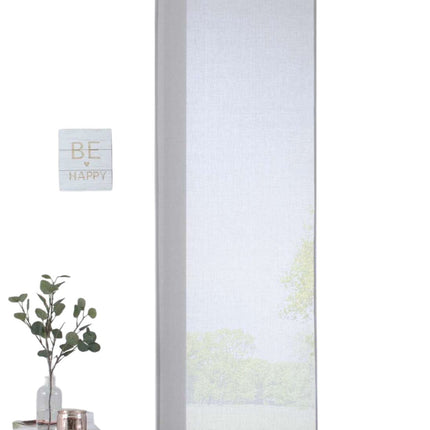 Schiebegardine »Nizza« Baumwoll-Voile Halbvoile Transparent Flächenvorhang mit Paneelwagen und Beschwerungsstange 2019032