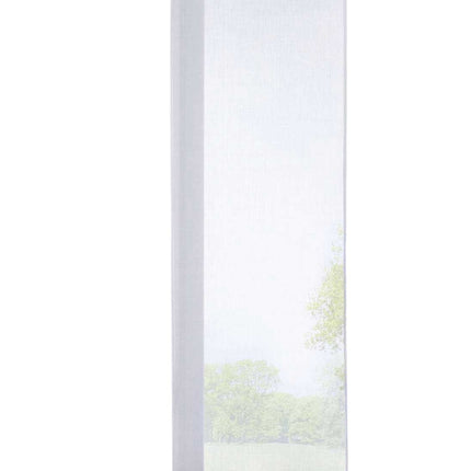 Schiebegardine »Nizza« Baumwoll-Voile Halbvoile Transparent Flächenvorhang mit Paneelwagen und Beschwerungsstange 2019032
