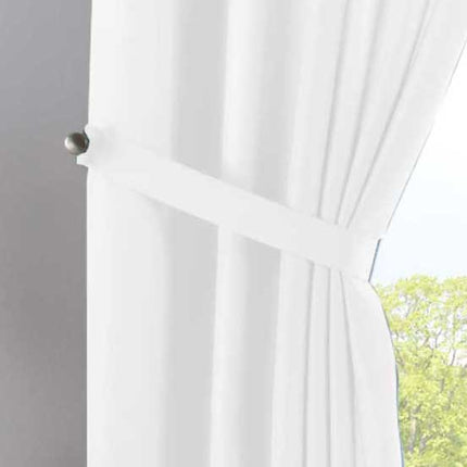 2er Set Vorhänge Verdeckte Schlaufen Cationic »JENA« Blickdicht Leinen Optik Gardinen Meliert Gardinenband mit Raffhalter  2019037-2