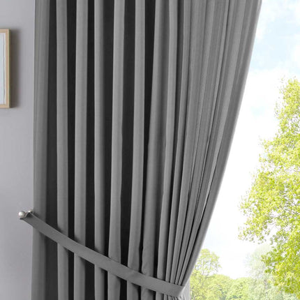 Vorhang Verdeckte Schlaufen Cationic »JENA« Blickdicht Leinen Optik Gardine Meliert Gardinenband mit Raffhalter  2019037