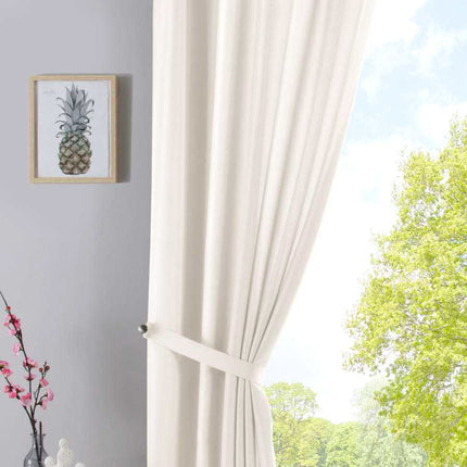 Vorhang Verdeckte Schlaufen Cationic »JENA« Blickdicht Leinen Optik Gardine Meliert Gardinenband mit Raffhalter  2019037