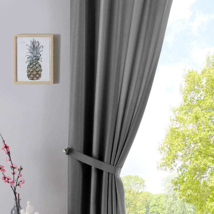 Vorhang Verdeckte Schlaufen Cationic »JENA« Blickdicht Leinen Optik Gardine Meliert Gardinenband mit Raffhalter  2019037