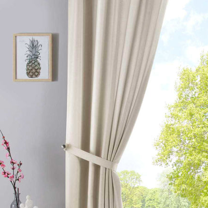 Vorhang Verdeckte Schlaufen Cationic »JENA« Blickdicht Leinen Optik Gardine Meliert Gardinenband mit Raffhalter  2019037