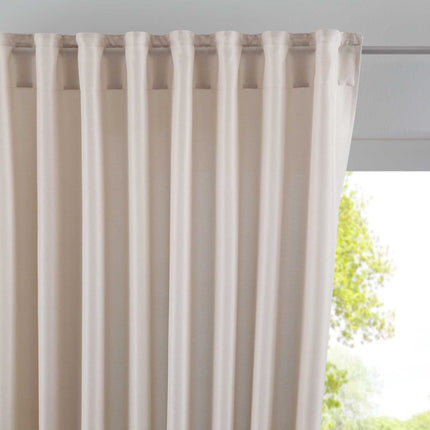 Vorhang Verdeckte Schlaufen Cationic »JENA« Blickdicht Leinen Optik Gardine Meliert Gardinenband mit Raffhalter  2019037