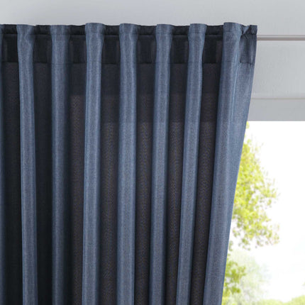 Vorhang Verdeckte Schlaufen Cationic »JENA« Blickdicht Leinen Optik Gardine Meliert Gardinenband mit Raffhalter  2019037