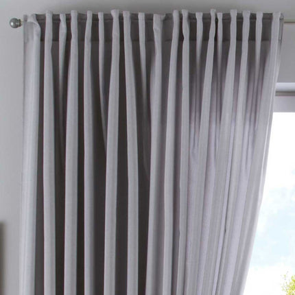 Vorhang Verdeckte Schlaufen Cationic »JENA« Blickdicht Leinen Optik Gardine Meliert Gardinenband mit Raffhalter  2019037