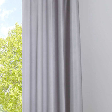 2er Set Vorhänge Verdeckte Schlaufen Cationic »JENA« Blickdicht Leinen Optik Gardinen Meliert Gardinenband mit Raffhalter  2019037-2