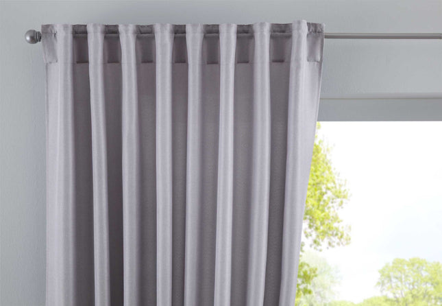 Vorhang Verdeckte Schlaufen Cationic »JENA« Blickdicht Leinen Optik Gardine Meliert Gardinenband mit Raffhalter  2019037