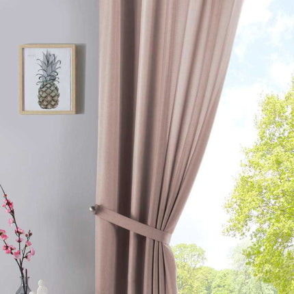 Vorhang Verdeckte Schlaufen Cationic »JENA« Blickdicht Leinen Optik Gardine Meliert Gardinenband mit Raffhalter  2019037