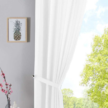 Vorhang Verdeckte Schlaufen Cationic »JENA« Blickdicht Leinen Optik Gardine Meliert Gardinenband mit Raffhalter  2019037