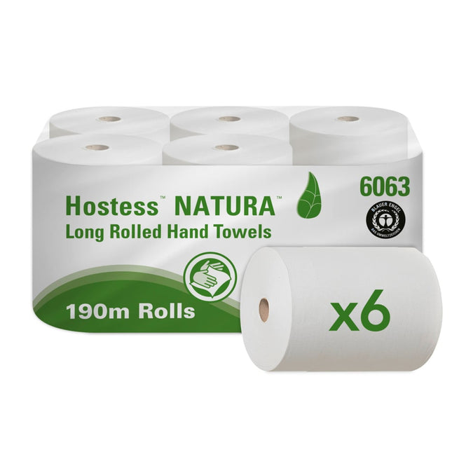 Hostess™ NATURA Handtücher - Rolle / Grau - 6 Rolls  x 1 Sheet | Karton (6 Rollen)