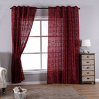 Bordeaux Barock / 2er Set HxB 245x140 cm