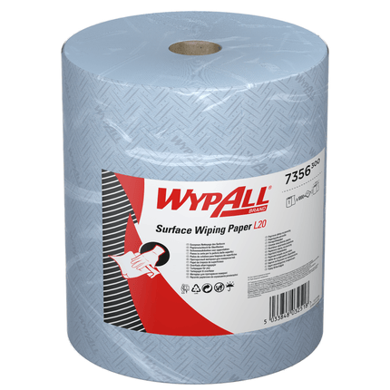 WypAll® L20 Papierwischtuch für Oberflächen - Großrolle - Extra breit / Blau - 1 Roll  x 1000 Sheets | Karton (1 Rolle)