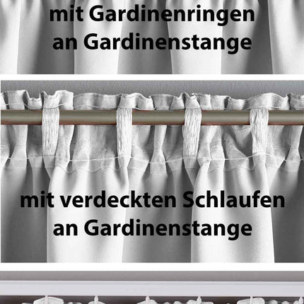 2er Set Verdunkelungsvorhänge Blickdicht »NewYork« verdeckte Schlaufen Thermo-Gardine Blackout  schalldämmend Kräuselband  202020610-2