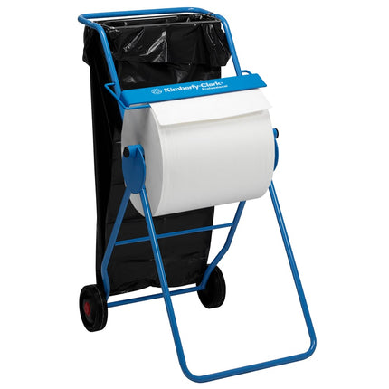Kimberly-Clark Professional™ Mobiler Ständer für Wischtuchrollen - Großrolle / Blau - 1 Dispenser | Karton (1 Spender)