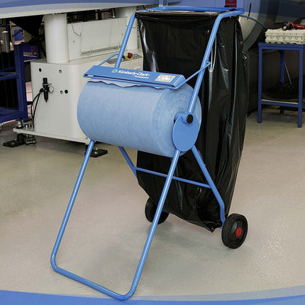 Kimberly-Clark Professional™ Mobiler Ständer für Wischtuchrollen - Großrolle / Blau - 1 Dispenser | Karton (1 Spender)