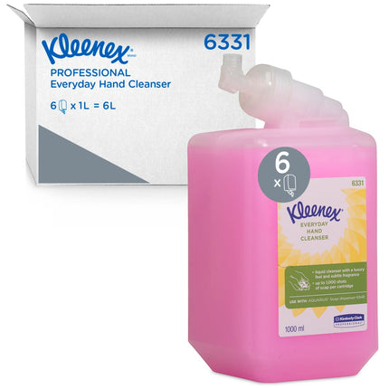 Kleenex® Normale Waschlotion - Kassette / Rosa /1 Ltr - 6 Cassettes | Karton (6 Kartuschen)
