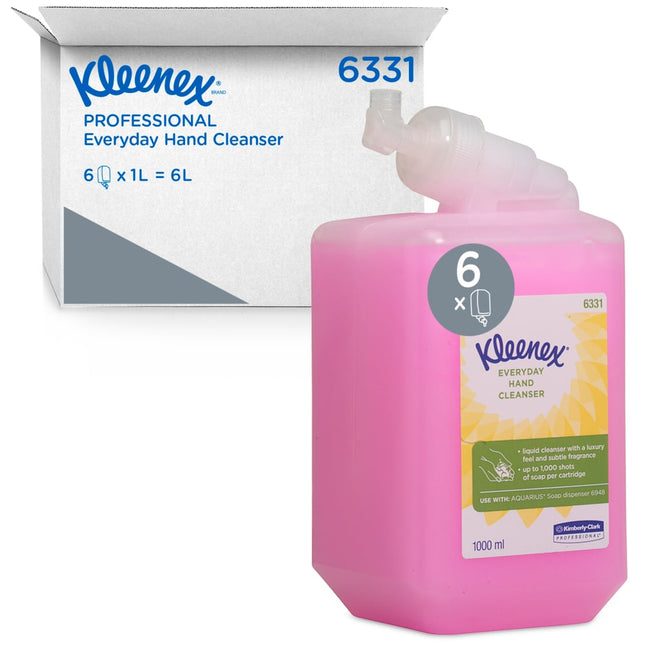Kleenex® Normale Waschlotion - Kassette / Rosa /1 Ltr - 6 Cassettes | Karton (6 Kartuschen)