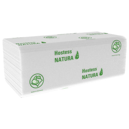 Hostess™ NATURA™ Handtücher - gefaltet / Weiß /Groß - 20 Clips  x 84 Sheets | Karton (20 Päckchen)